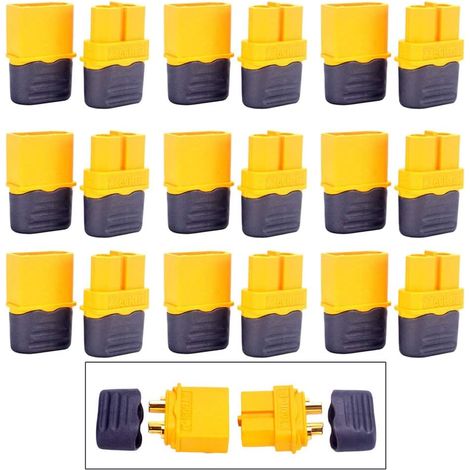 10 Pairs XT60H Connector Sleeves for RC Models and More (10pcs XT60H Male + 10pcs XT60H Female Connector) (1/5)