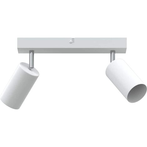 Foco de techo orientable moderno 26 x 5,5 x 16,5 cm en metal blanco 020058303 (1/5)