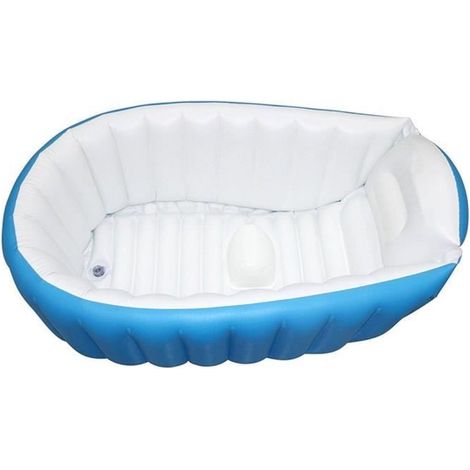 Baignoire Enfants Gonflable pour Bébés,Baignoire Anti-Glissante Pliable Voyage Epais Bébé Bain Douche Bassine Siège (1/4)