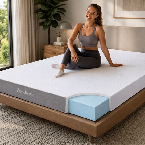 ARENSBERGER LINA, Gelschaum Matratze 90x190 cm – 11 cm NANOCELL® Gel-Schaum – H3 Härtegrad – Atmungsaktiv – Abnehmbarer Bezug 240g/m² (1/5)