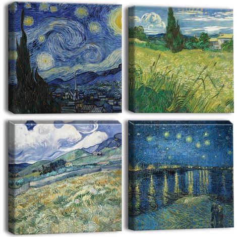 Leinwandbilder 4 Teilig Grün Kunstdruck Ansicht von Grün 30x30cm (1/5)