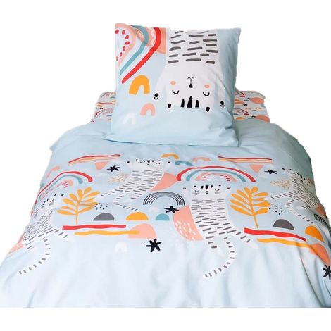 Parure de lit enfant 100% coton motif chat (1/5)