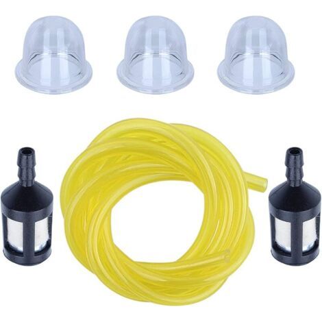 Pair Filtre à carburant + conduite de carburant + Poire d'amorce pour Homelite BP250 HB180 HB18V GST GST18 GSTBC HBC18 HBC30 HBC30B HGT HLT15 HLT16 HLT17C HLT18 HLT28 HT17 Souffleur de coupe-bordures (1/5)