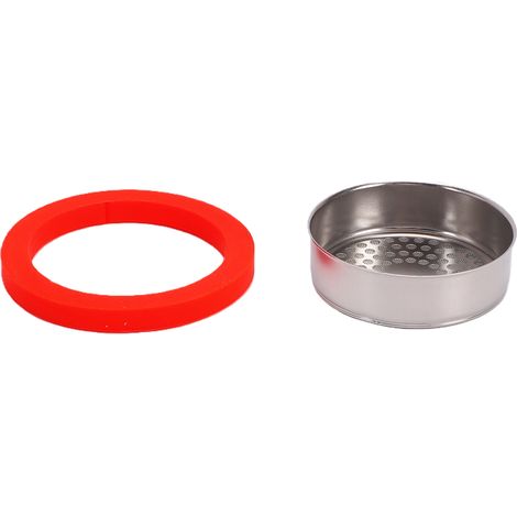 Pare-douche avec anneau de vapeur compatible avec la machine à café E61, joint d'étanchéité en silicone et acier inoxydable de 58 mm pour le groupe de distribution. (1/5)