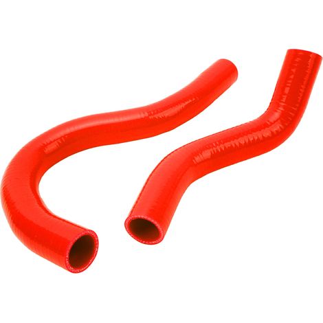Kit de 2 durites de refroidissement en silicone pour radiateur, étanches et résistantes à la chaleur, pour Honda Civic EP3 Si SiR Type R K20A3 (2002-2005), rouge. (1/5)