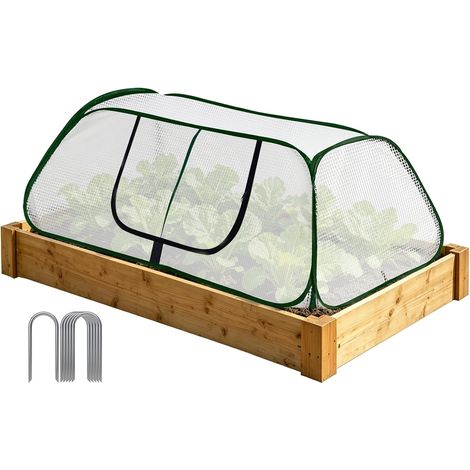 Bâche de protection pour plantes - Serre de jardin avec porte zippée enroulable, bâche en PE épaisse pour cultures de légumes et de fruits d'intérieur et d'extérieur - 114 cm L x 56 cm l x 41 cm H (Bl (1/5)