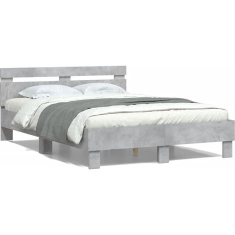 Maison Exclusive - Cama con cabecero madera de ingeniería gris ho