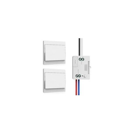 Kit interruttore wireless - Interruttore wireless autoalimentato - Interruttore a parete impermeabile - Controlla la luce fino a 200 m di distanza - 2 in 1 (1/5)