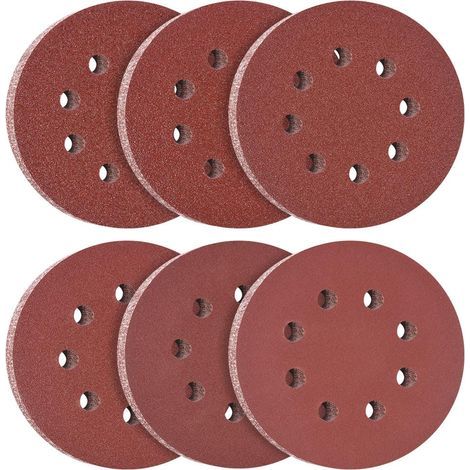 Flintronic Disques Abrasifs Auto-agrippants 125mm, 60 pièces Disque de Ponçage, Disques Abrasifs, 40/60/80/120/240/320 Grains 6 trous Idéal pour Poncer/Polir/Dérouiller (1/5)