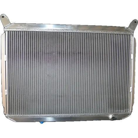 Radiador de aluminio, tamaño del núcleo 640 mm x 410 mm x 52 mm, tamaño total 685 mm x 490 mm x 70 mm, tamaño de entrada/salida 38 mm/38 mm, compatible con Nissan 300ZX de 1983 a 1989, diseño de 3 fil (1/5)