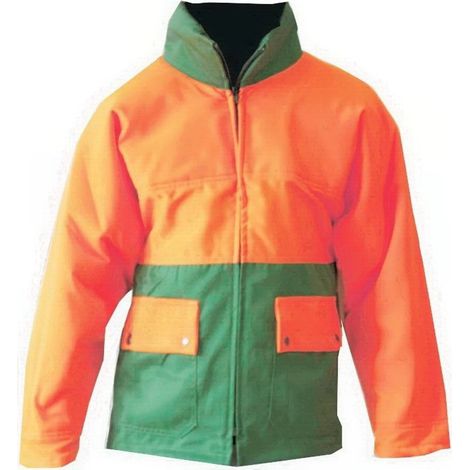 CHAQUETA BASIC FORESTAL VERDE-NARANJA T/S C/1 20 m/S EN381-11 FS