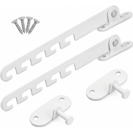 2 Pièces Entrebâilleur De Fenêtre Limiteur Ouverture Blanc (1/5)