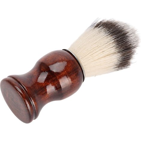 Brosse à barbe portable pour homme, manche en bois, idéale pour le salon, la maison et les voyages. (1/5)