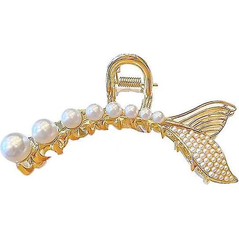 cheveux Griffe Clips Coren Lgant Diamant Perle Fleur Mtal Pince Cheveux Griffe De Cheveux For Les Femmes Saisir Clips Requin Pince Pingle Cheveu (1/4)
