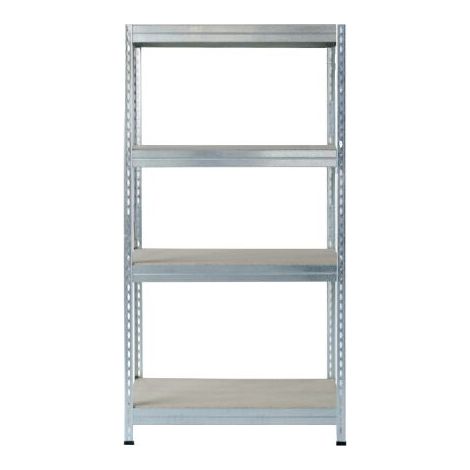 Stabil kit e'tage're quatre e'tage'res 100x40x176h cm en tole galvanise'e e'tage'res avec tiges casse'es capacite' max 700 kg