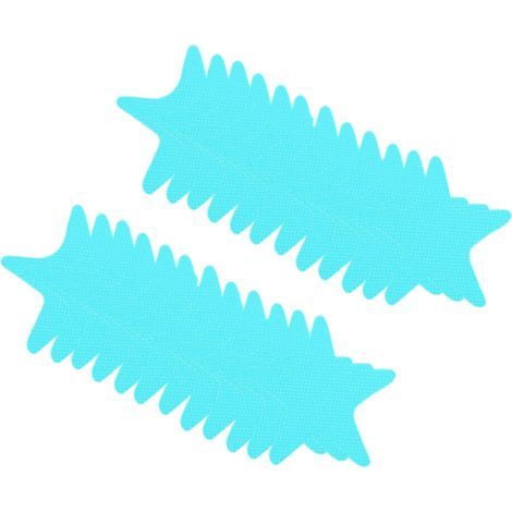 Autocollants de douche antidérapants en forme-Bleu 24 pièces (1/2)