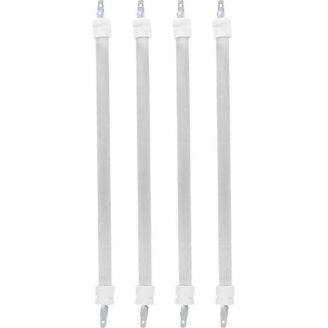 Quatre tubes chauffants en quartz, adaptés au chauffage des fours électriques. (1/5)