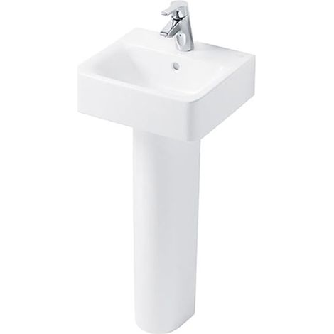 Ideal Standard Concept Cube Handrinse Basin and Full Pedestal 400mm Wide 1 Tap Hole (1/2)