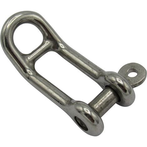 Long Double Bar D Shackle with Captive Pin Stainless Steel 8MM (Rigging Dee)