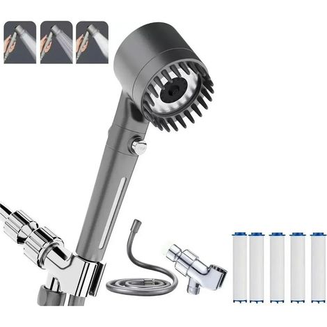 Pommeau de douche ionique Filtre purificateur douchette main (1/5)