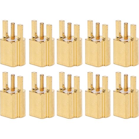Lot de 10 connecteurs coaxiaux RF femelles MMCX 3 broches, jack femelle 50 ohms en cuivre OFC (1/5)