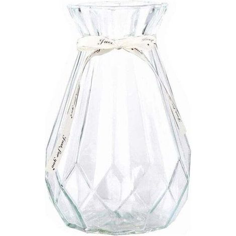 Vase Décoratif En Verre Transparent Pour Fleurs Décoration Maison Salon Table (1/4)