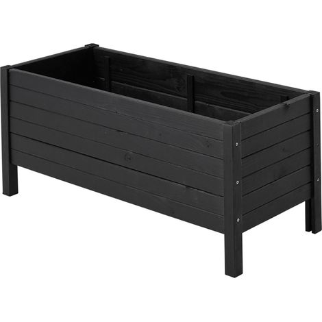 Plus Pflanzkasten auf Beinen RAL 9005 Schwarz (1/2)