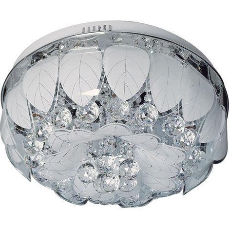 Deckenleuchte gloria 8xe14+78x0.2w led h.30xd.48cm chrom