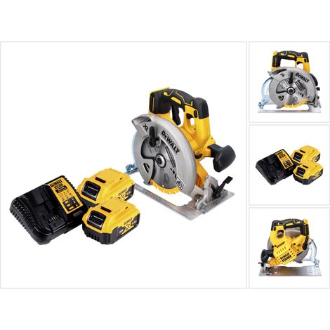 DeWalt DCS 570 P2 Akku Handkreissäge 18 V 184 mm Brushless + 2x Akku 5,0 Ah + Ladegerät
