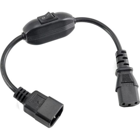 Cordon d\\'alimentation PDU UPS, câble IEC 320 C14 vers C13 avec interrupteur on/off 30 cm-Fei Yu (1/5)