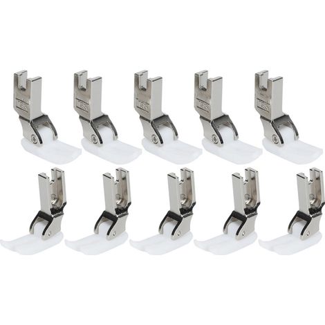 Juego de 10 prensatelas para máquinas de coser industriales, accesorios de plástico T350