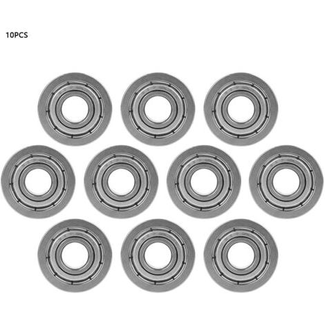 10 roulements à billes miniatures à bride doublement blindés F696ZZ 6x15x5 mm (1/5)