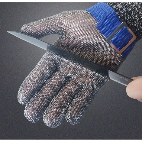 Schnittfester Edelstahl-Schutzhandschuh mit Innenhandschuh, wiederverwendbar, für die Küchenarbeitssicherheit – Größe M (1/5)