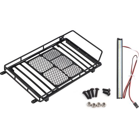 Support de bagages pour toit métallique pour voiture RC Crawler Axial SCX10 1/10 (1/5)