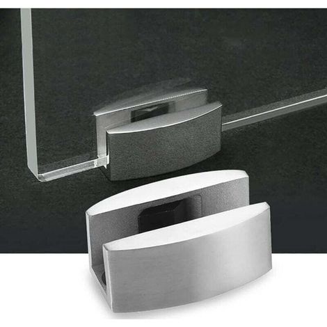La pince de charnière de pivot de porte fixe la fixation de butée de porte de verre coulissante sans cadre pour la salle de bains