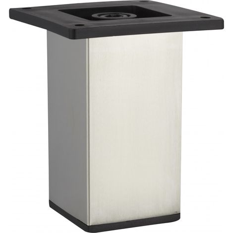 HETTICH Pied meuble carré HETTICH fixe acier chromé gris