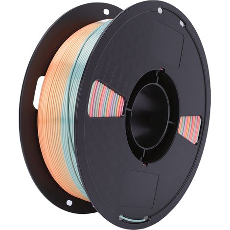 Filament PLA compatible imprimante 3D Bambu Lab dégradé multicolore soyeux 1.75mm 1KG fourniture impression couleur candy soyeuse (1/5)