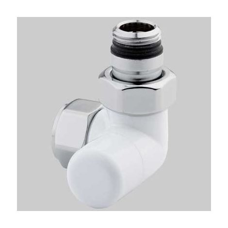 DETENTORE D'ARREDO AD ANGOLO DX BIANCO - 1/2 x 24-19