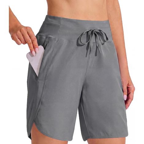 Short de Sport Femme Taille Haute Léger et Respirant Short d’Entraînement pour Running Fitness Yoga et Salle de Sport (1/5)