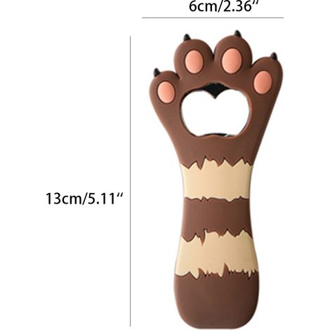 Ouvre-bouteille portable en forme de patte de chat, ouvre-bouteille en verre pour bière, cuisine