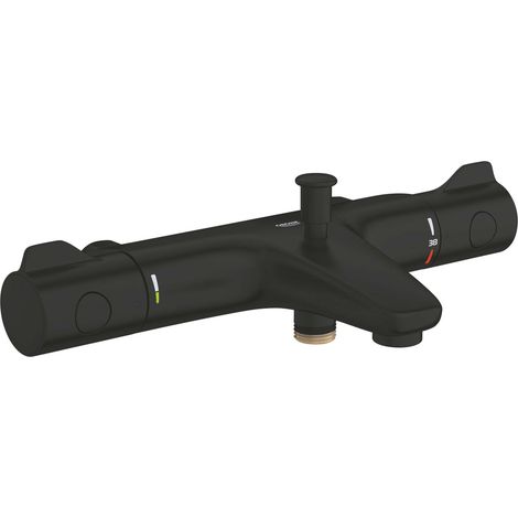 Grohe Grohtherm - Mitigeur thermostatique de baignoire, noir mat 1022062430 (1/2)