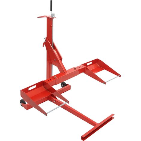 Verstellbarer Rasenmäherheber, 750 lb, 0-24 Zoll, zum Anheben und Reparieren von Gartentraktoren, Rasenmähern und Geländefahrzeugen