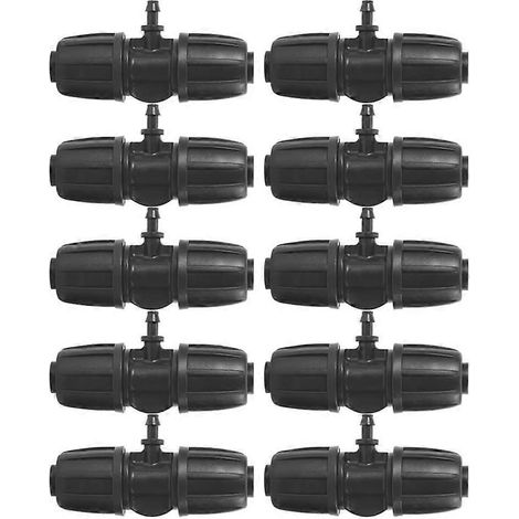 0 pièces Connecteur en T barbelé à emboîtement de haute qualité 16 mm à 4/7 pour tuyau d'irrigation PE (1/5)