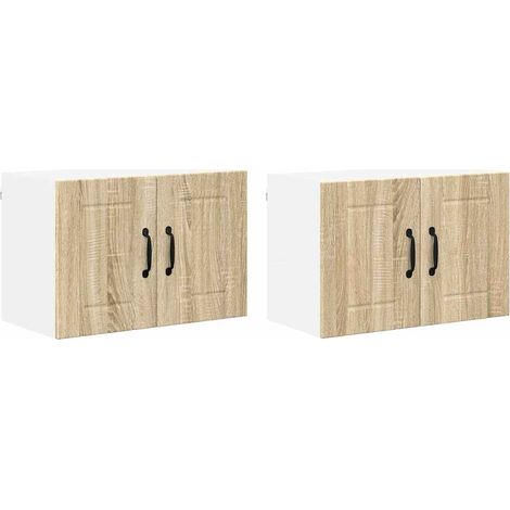 Meubles de Rangement,Armoires murales de cuisine 2 pcs Chêne Sonoma 60 x 31 x 40 cm CFW366256 (1/5)