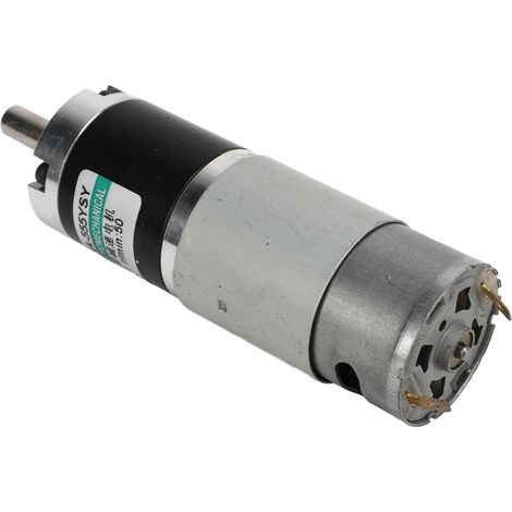Moteur électrique à engrenages 24V 15W en cuivre couple élevé silencieux compact noir argent 50 tr/min (1/5)