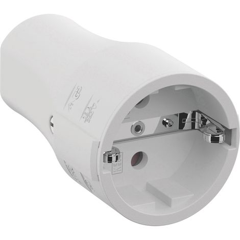 Bachmann 960.203 Fiche électrique femelle avec terre Polyamide 250 V blanc IP20