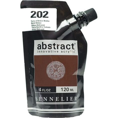 Peinture Acrylique - Sennelier - Abstract - 120ml - Satiné - Brun Terre
