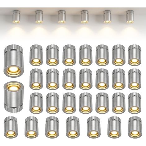 30 Pieces Mini LED Lights, Mini Lamp LED Warm White Small Lights for Crafts with 60 Glue Wireless Mini LED for Dollhouse Decoration Showcases Bricks Game Crafts (1/5)
