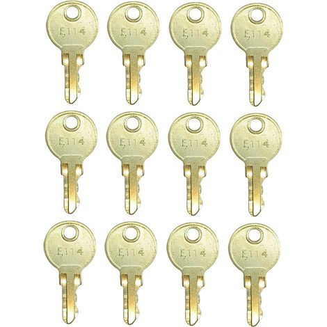 Lot de 12 clés métalliques E114 pour distributeurs de Papier Toilette et de Savon. Clé de Rechange Universelle pour Distributeur d'essuie-Mains. (1/5)