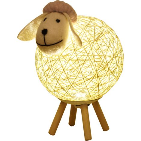 LED pour enfants motif mouton mignon abat jour tissé à la